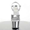 Pleaser - ADORE709 Ankle strap sandal, Pole dance shoes - Pole dance shoes - Silver coloured Product image